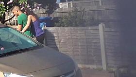 Pregnant neighbour washing car (non nude)