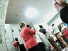 Mature women preparing for yoga