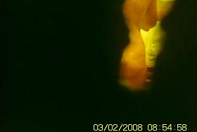 keyhole spy of big round butt and quick flash of neat bush