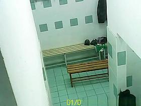 Women naked in locker room