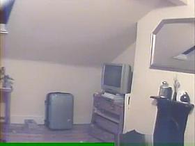 Spy cam installed in bedroom catches big tits woman