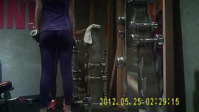 Gym Girl in Black Tight Spandex-2