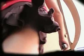 This sweet looking ass with long legs is walking like a queen