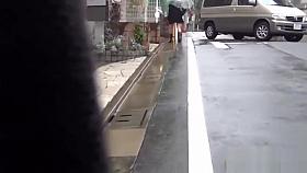 Babe pees in tokyo garage