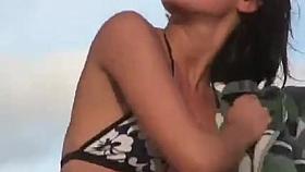 naughty girl at the beach