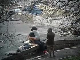 Hard sex at the landfill