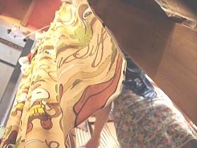 Sexy dressing room girl shows cute up skirt legs to hunter