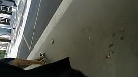 Secretly cumming on her legs in public