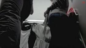 Changing room chick goes out of her jeans on spy cam