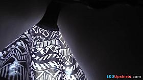 Skinny cutie with really tasty butt in upskirt oops