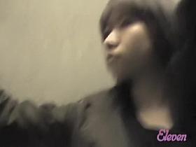 Sexy Asian was skirt sharked inside the elevator video