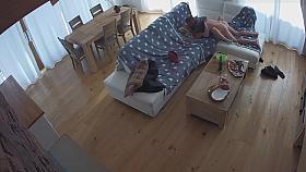 Hidden camera, fucked girlfriend without taking off her pant