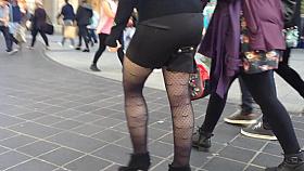 Sexy Legs Walking In Stockings