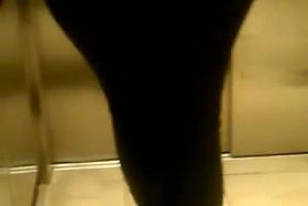 Candid elevator booty