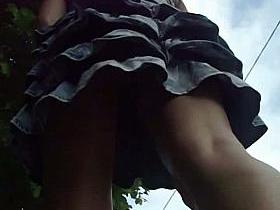 Sexy ass chicks upskirt in public