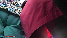 Lonely MILF got caught in usual public voyeur upskirt