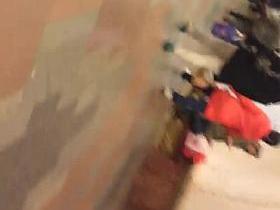 public cumshot on girls jacket