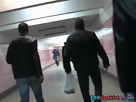 Captivating juvenile golden-haired up petticoat