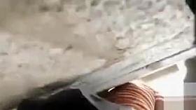 Delicious brunette babe has her knickers caught on camera