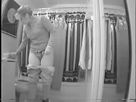 Girl putting pantyhose on