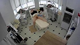 Hidden cameras. Beauty salon, waxing pussy and ass mom