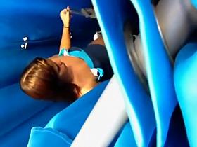 Spying a cute girl changing her clothes