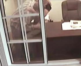 Office romp caught on tape