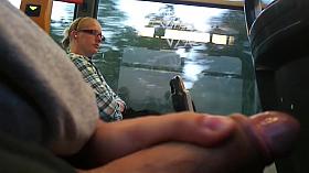 public cumshot in train