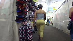 INCREDIBLE BOOTY IN TAN SLACKS