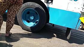 Candid Thick Leopard Spandex Part 1