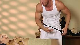 Pussyfucked babe loves long and hard massage