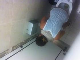 Nice teen in restaurant toilet (part 2 from up)