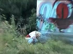 Spy two blondes outdoor