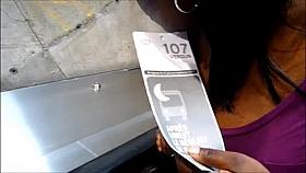 Huge Candid Black Tits on escalator