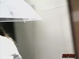 Japanese boob sharking of a hot chick in a narrow street