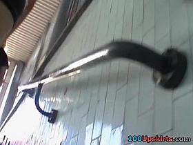 Striped outfit upskirt movie