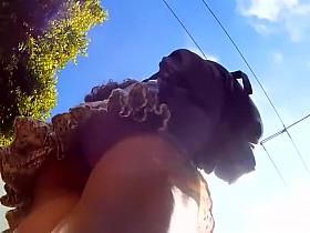 Hyperactive upskirt of a teen girl