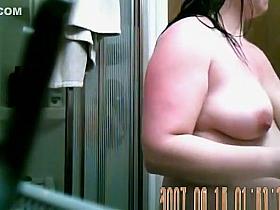 Chubby wife before and after shower