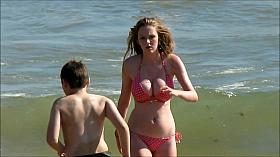 HUGE rack on bikini teen!