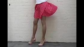 fly skirt nude pantyhose