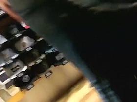 Two sexy teen girls in a clothes store