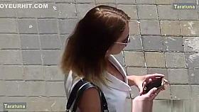 Pretty girl in a white dress