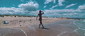 ASS DRIVER XXX - Naked Russian nudist girl Sasha Bikeyeva on on the public beaches of Valencia