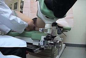 Japanese gyno couldn.t resist fondling this babe.s boobs