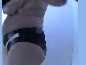 Fat amateur mature with big tits spied in the shower