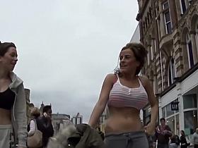 Teen girl with impossibly big boobs