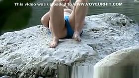 Topless and Lip Slip on Rocks