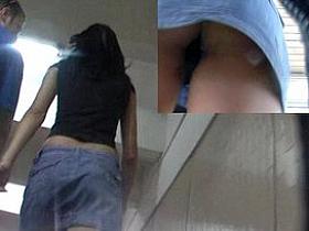 I caught her on the stairs