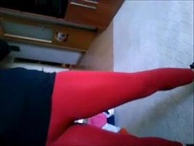 girl in tight yoga pants without underwear itself excites