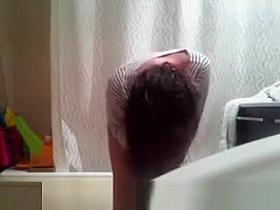 Wife spied after shower